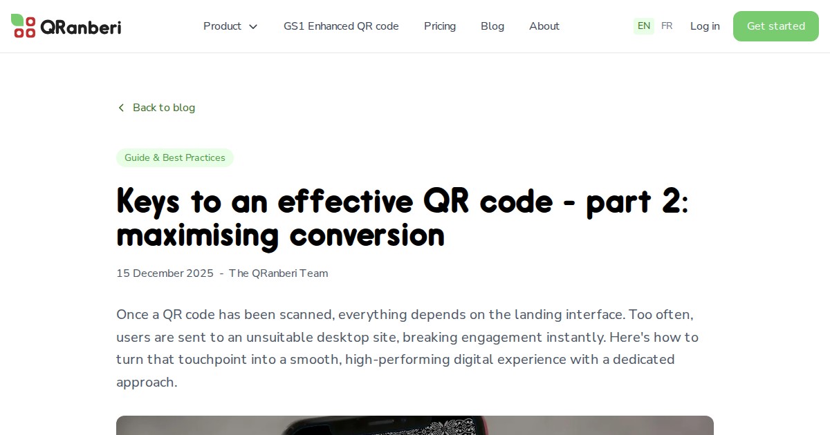 Keys to an effective QR code - part 2: maximising conversion - Blog ...