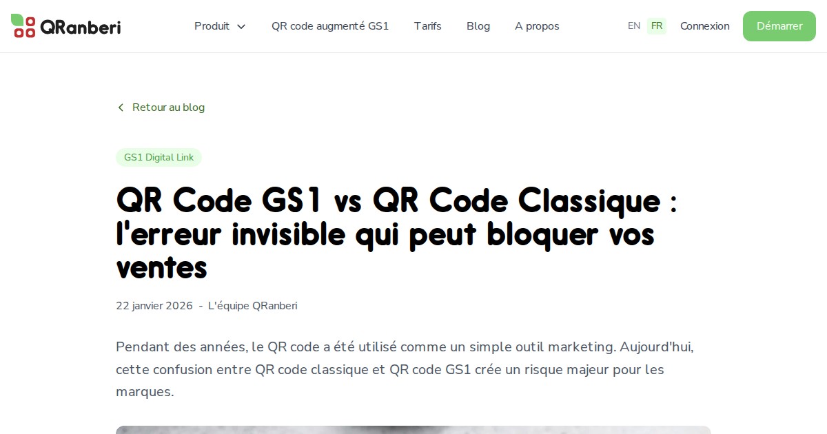 Gs1 Invisible Character Example QR Code GS1 vs QR Code Classique : l'erreur invisible qui peut bloquer ...